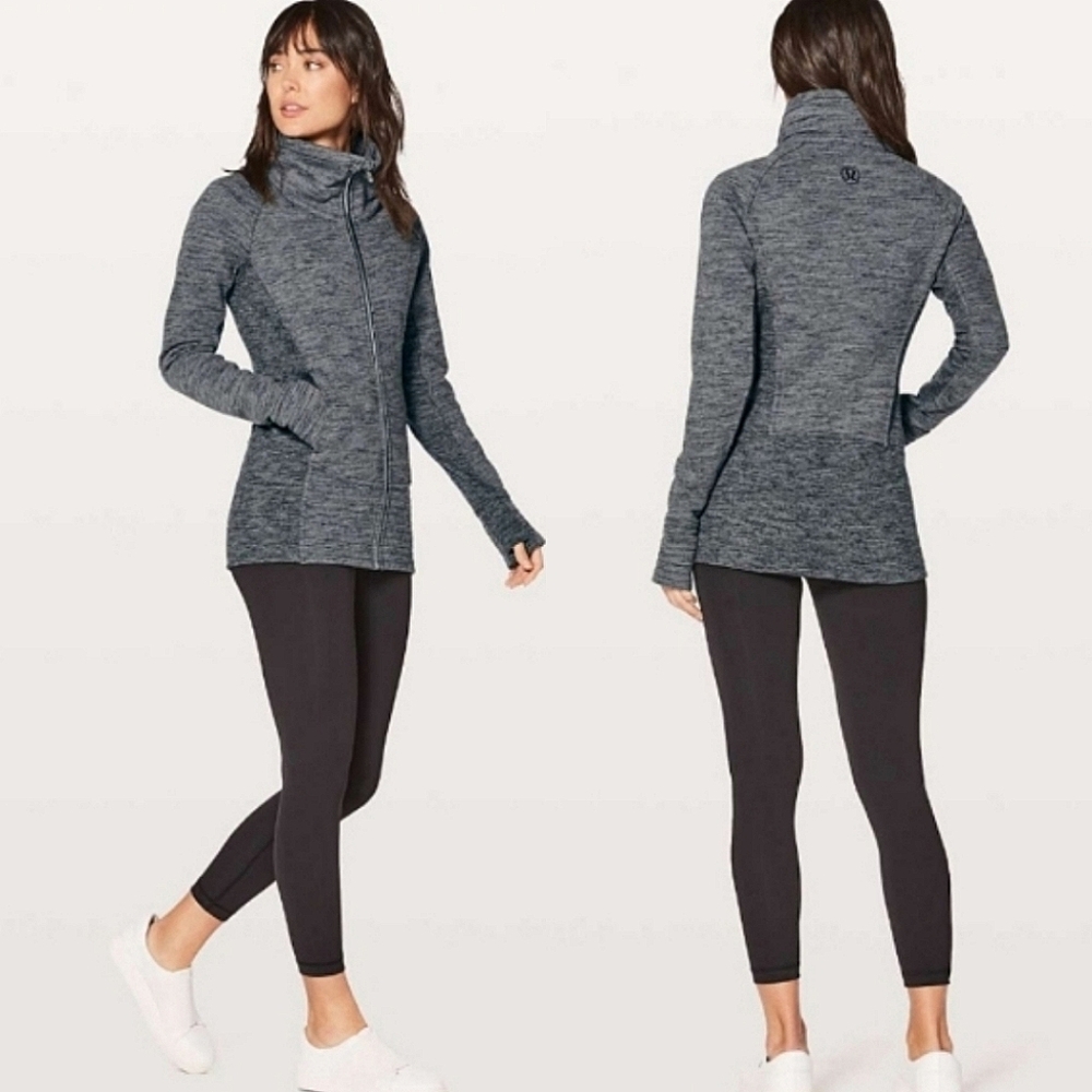 Lululemon Radiant Jacket II, Heathered Core Dark Grey Size 4